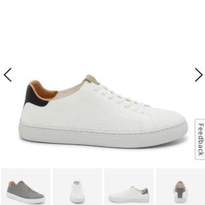Mens White Sneakers- Worn once!